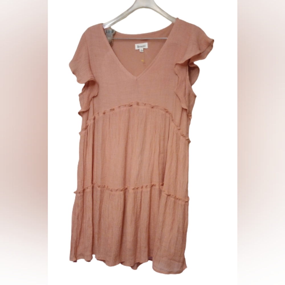 merci Flowy Tiered Dress